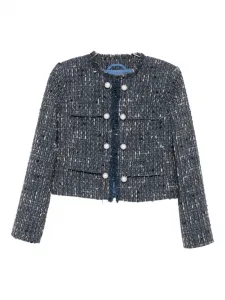 Жакет из буклированного твида Liu Jo, синий