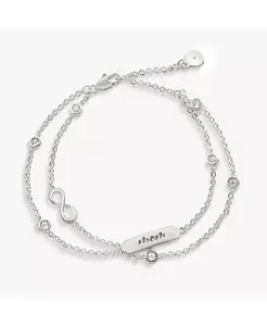 Браслет Mom Infinity Chain, регулируемый Alex And Ani, silver