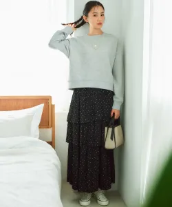 Многоярусная юбка с эффектом собранного света Suite, цвет Monotone Dot Series 5 [505]