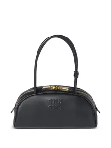 Сумка на плечо Beau с тисненым логотипом Miu Miu, черный