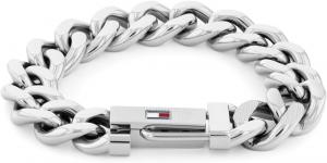 Мужские украшения Tommy Hilfiger - регулируемый браслет-цепочка из нержавеющей стали с раскладывающейся застежкой - современный и стильный - модный аксессуар, подарок для него, Silver