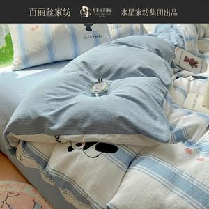 Belle Комплект постельного белья из 4 предметов (простыня 150 см, пододеяльник 180х220 см), ультрамягкая ткань, цвет Apple Cat