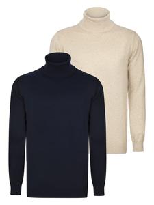 Свитер бежево-темно-синего цвета Felix Hardy