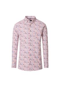 Рубашка с деловым принтом современный крой Casamoda, красный