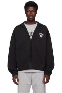 Колледж худи с молнией We11Done, черный