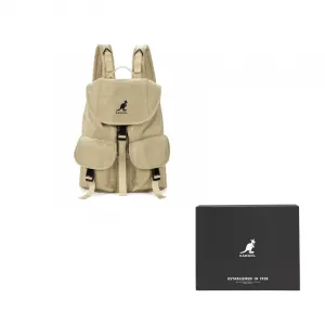 KANGOL Тканевый рюкзак для поездок на работу повседневный спортивный унисекс большого размера ледниково-голубой/персиково-розовый/черный/хаки/защитно-зеленый, Khaki