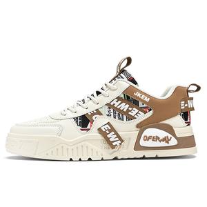 JKEM Скользостойкие амортизирующие износостойкие увеличивающие рост низкие скейтерские кроссовки мужские хаки, цвет Khaki