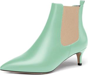 Женские вечерние повседневные ботильоны WAYDERNS с острым носком, на низком каблуке-лодочке, на 2 дюйма