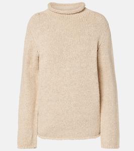 Джемпер Jyoko из хлопка The Row, Light Beige Melange