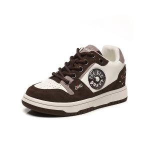 Disney Термостойкие, противоскользящие и износостойкие низкие кеды для скейтбординга, женские, коричнево-белые