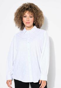 Блуза Ulla Popken HEART EMBROIDERED LONG SLEEVE, Off White/White