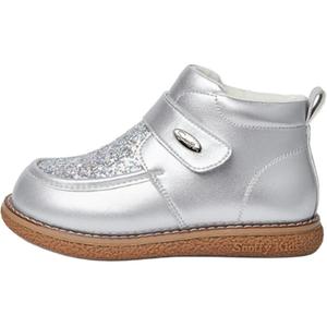 Детские кожаные ботинки для детей Snoffy, серебряный