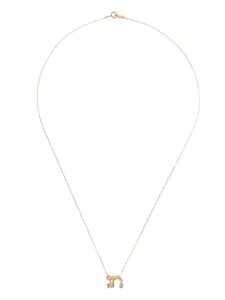 Бриллиантовое колье с буквой N из 18-каратного желтого золота Charlotte Chesnais, золотой