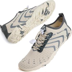 Водные тапочки WateLves для мужчин и женщин, пляжные и для плавания, быстро сохнущие, акваноски, обувь для бассейна, серфинга, йоги и водной аэробики, бежевый