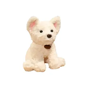 Милый и мягкий плюшевый щенок в сидячей позе, размеры 25см/35см/45см PUDOWRABBIT