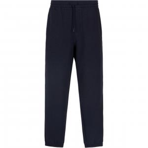 Джоггеры из смесового джерси Lyocell с принтом по всей поверхности EMPORIO ARMANI, синий