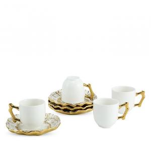 Michael Aram Anemone Набор из 2 предметов Demitasse, золотой