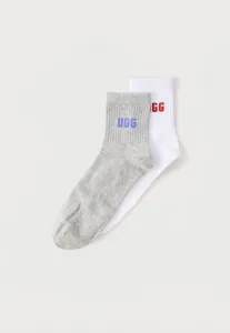 Набор из двух пар носков с логотипом quinlin. Ugg, Red Saffron/Grey Heather