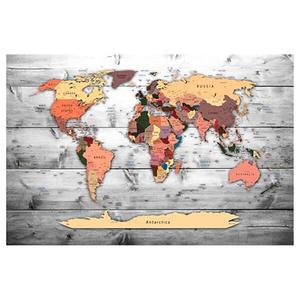 Картина карта Artgeist Direction World, 40 см, желтый