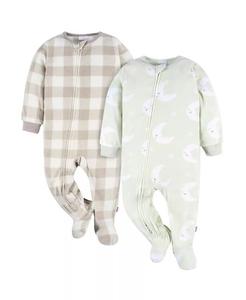 Пижама для маленьких мальчиков и девочек, упаковка из 2 штук Gerber, бежевый