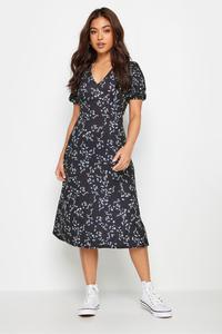 Платье миди с принтом в горошек Pixiegirl Petite, синий