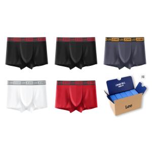 Мужские трусы бокс 5 штук Lee, серый
