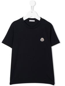 Moncler Enfant футболка с логотипом, синий
