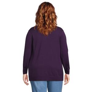 Длинный кардиган с открытой передней частью и драпировкой Lands' End больших размеров Lands' End