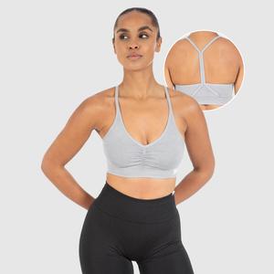 SMILODOX Женский спортивный бюстгальтер Batik Scrunch Icon Gray