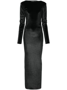 Atu Body Couture бархатное платье макси, черный