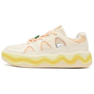 QIAODAN Женские кроссовки Dry Cover с нескользящим покрытием, увеличивающие рост, с низким верхом, ванильно-желтые, мерцающие, оранжевые