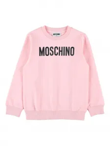 Толстовка с длинными рукавами и принтом логотипа Moschino Kids, розовый
