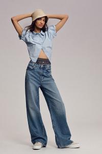 Джинсы широкого кроя с высокой посадкой Reformation Cary, колорадо