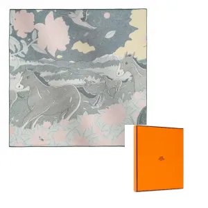 HERMES Шёлковый шарф, Blue