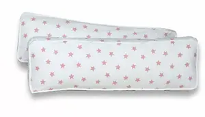 Подушка для спины Ticaa, (комплект, 2 шт.) 23х40х98 см, белый/розовый