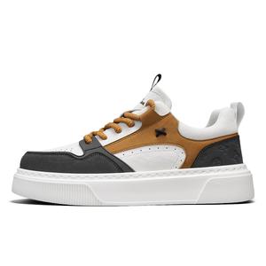 Нескользящие низкие кроссовки для скейтбординга для мужчин G.N.SHIJIA, White Brown