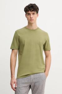 Хлопковая футболка Boss, зеленый