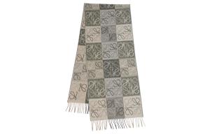 Шерстяной кашемировый вязаный шарф унисекс кофе LOEWE