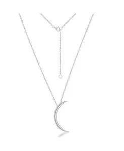 Тонкое колье из стерлингового серебра в форме полумесяца Simona, silver