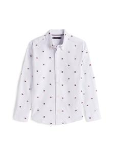 Рубашка на пуговицах классического кроя TOMMY HILFIGER, белый