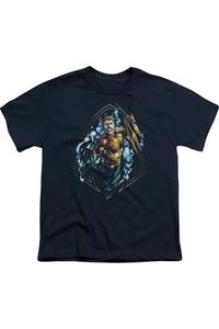 Футболка с коротким рукавом для детей "Лига справедливости Америки" Gildan, темно-синий