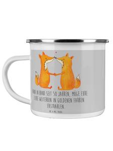 Кружка на 50-ю годовщину свадьбы/золотую свадьбу с... в цвете меланжевый серый Mr. & Mrs. Panda