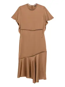 Платье миди со сборками Fabiana Filippi, коричневый