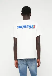 Футболка с принтом Replay, Natural White