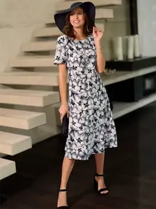 Женское платье с принтом "платье" Lady, антрацит