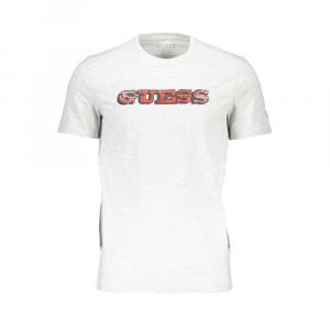 Серая хлопковая мужская футболка Guess Shoes