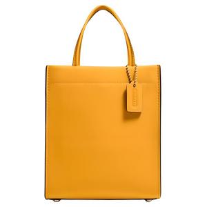 Сумка через плечо из кожи Cashin Cow мини женская пушистая дневная лилия желтый COACH