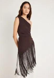 Верх с бахромой Gina Tricot, Chocolate Plum