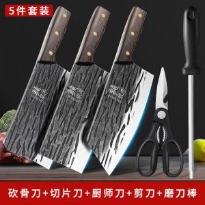 Zwilling Шеф-нож, кованый универсальный нож для рубки и нарезки, набор кухонных ножей из марганцевой стали, набор из пяти предметов