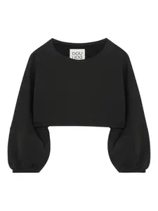 Свитшот с рукавами-баллонами Douuod Kids, черный